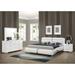 Coaster Furniture Jeremaine White 4-piece Bedroom Set with Plank Headboard