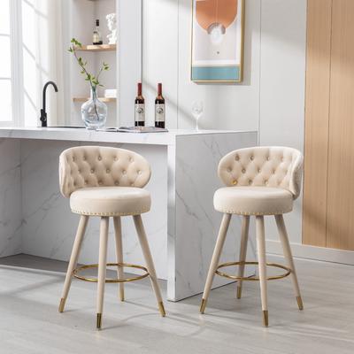 Bar Stools with a fixed height of 360 degrees Set of 2