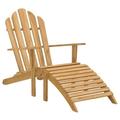 Irfora Adirondack Chair with Footrest Solid Teak Wood