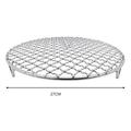 FANJIE 27cm Round Grill Grate Stainless Steel Net Mat Charcoal Electric Gas BBQ Outdoor