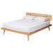 Joaquin Modern Japandi Rustic Brown Finished Wood Platform Bed