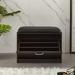 Entryway Storage Bench PU Leather Cushion Flip Top Shoe Rack Bench