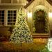 HOMCOM 9ft Tall Prelit Pencil Artificial Christmas Tree Holiday Décor with 1939 Snow Flocked Branches, 9Steel Base