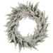 Heavily Flocked Artificial Pine Christmas Wreath