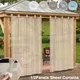 Rideaux Transparents Imperméables pour Fenêtre de Gazébo Pergola Panneaux de Décoration de Jardin