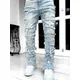 Déchiré Slim Fit Denim Pants for Men Manteaux Hasaki DistMurcia Stacked FjY2K Punk Straight