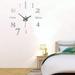 Frameless DIY Wall Clock Large Modern Design Decor DIY Wall Clock for Home Decorations - Silver