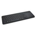 Microsoft Wireless All-In-One Media Keyboard Black - Wireless Keyboard with Track Pad. USB Wireless Receiver. Spill Resistant Design. 2AAA Batteries Included.