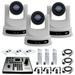 3 x PTZOptics Move SE PTZ Camera with 30x Optical Zoom (White)+ PTZOptics PT-JOY-G4 Controller