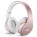 TUINYO Wireless Headphones Over Ear Bluetooth Headphones with Microphone Foldable Stereo Wireless Headset-Rose Gold