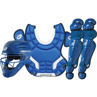 Pro Nine Armatus Elite Baseball Catcher's Gear Set - Ages 9-12 Royal
