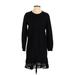 Scotch & Soda Casual Dress - Shift Crew Neck Long sleeves: Black Print Dresses - Women's Size Small