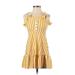 ASOS Casual Dress - A-Line Scoop Neck Sleeveless: Orange Stripes Dresses - Women's Size 2