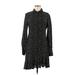 Derek Lam 10 Crosby Casual Dress - A-Line High Neck Long sleeves: Black Dresses - Women's Size 6