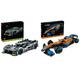 LEGO 42156 Technic Peugeot 9X8 24H Le Mans Hybrid Hypercar & 42141 Technic McLaren Formel 1 Rennwagen, Rennauto, Geschenkidee