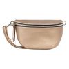 Bauchtasche TOM TAILOR DENIM "Rosie", Damen, Gr. B/H/T: 23,5cm x 16cm x 8cm, gold, Polyurethan, Polyurethan (PU), clean, gepflegt, unifarben, Taschen, vielseitig tragbar, leicht genarbt mit silbernen Nylonreißverschlüssen
