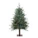 The Holiday Aisle® Fairbanks Green Pine Tree Artificial Christmas Tree w/ Clear Lights in White | 90 H x 58 W in | Wayfair