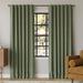 Steelside™ Milbridge Faux Dupioni Silk Thermal Extreme 100% Blackout Back Tab Curtain Panel Polyester in Green/Blue | 50" W x 63" L | Wayfair