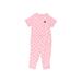 Carter's Short Sleeve Outfit: Pink Hearts Tops - Kids Girl's Size 18