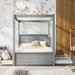 Harriet Bee Thermalito Full/Double Storage Canopy Bed Wood in Gray | 71.2 H x 56.9 W x 79.5 D in | Wayfair 2D00EC06EFEA447ABA354ABA57759053