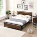 17 Stories Queen Bed Frame/Mattress Foundation w/ Headboard & Footboard, Strong Steel Slat Support Wood in Black | 38.1 H x 56 W x 77 D in | Wayfair