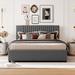 Latitude Run® Arleda Upholstered Storage Platform Bed Metal in Gray | 43.7 H x 63.6 W x 85.6 D in | Wayfair 6388A5AEE9A64A2199A74D9A516C7731