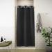 Cotton Blend Waffle Weave Shower Curtain with Snap-in Liner, No Hooks Needed