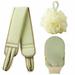 CNKOO 3 Pack Loofah Sponge Back Scrubber - Men & Women Long Handled Exfoliating Bath & Shower Body Brush - Handheld Luffa Pouf for Body Face Washing - Spa Wash Lufa