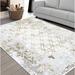 Title HR Area Rug Marble Rug Gold Floor Mat Thin, Soft Rug Abstract Carpet Foldable Accent Rug Dining Room Living Room