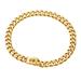 Gold Chain Dog Collar Dog Chain Collars for Medium Large Dogs 19mm Thick Gold Dog Collar Stainless Steel Metal Dog Chain with Buckle 18K Cuban Link Dog Collar Druable Chew Proof Dog Collar