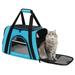 Pet Carrier Airline Approved Echohana Collapsible Pet Carrier for Small Dogs Soft Sided Pet Carriers with Upgrade Zippers and Reflective Strip Portable Cat Carrier with Removable Fleece Pad Blu