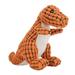 Squeaky Dog Toys Plush Dog Toy Animals Shape Dinosaur Dog Chew Toy Stuffed Interactive Dog Toys for Puppy Dogs Teething[Orange S]