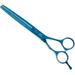 Master Grooming Tools 5200 Blue Titanium Shears - High-Performance Shears for Grooming Dogs - 42-Tooth Thinning Shears 6Â½