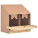 Irfora Chicken Laying Nest 2 Compartments 24.8 x15.7 x25.6 Solid Pine Wood