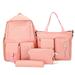 Arealer 4 pcs Canvas Backpack Combo Set School Bags with Crossbody Bag Pencil Box Casual School Bag For Teenage Girls Women Backpack College Student Laptop Backpacks