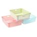 NUOLUX 3pcs Storage Basket Desktop File Storage Box Container Office Organizer (Random Color)