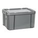 Heavy Duty Storage Bins PP Storage Box Durable Stackable Camping Storage Container for Moving House Storage Room Shoes Shelf Closet Gray