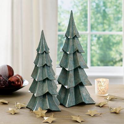Christmas Geometrical Trees, Set Of Two - Grandin ...