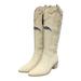 Women's Cuce Cream Los Angeles Chargers Cowboy Boots