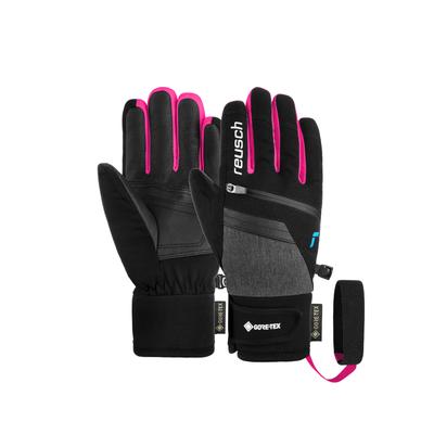 Skihandschuhe REUSCH "Travis GORE-TEX Junior", Kinder, Gr. 5, pink (pink, schwarz), 90% Polyester, 10% Polyurethan, mehrfarbig, klassisch, Handschuhe, in sportlichem Design Image