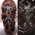 Foyte Crystal Bride Wedding Hair Comb Leaf Bridal Headpieces Rhinestone Flower Hair Vines Pearl Bridesmaid Side Combs Hair Accessories for Women and Girls (rhinestone)