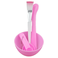 Face Mask Mixing Bowl Set DIY Facemask Mixing Tool Kit with Facial Mask Bowl Stick Spatula Silicone Brush pink F3944