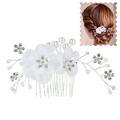 ROSENICE Charm Bridal Wedding Crystal Rhinestones Pearls Women Hair Comb Clip