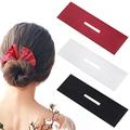 3 Pieces Hair Maker Solid Color Maker Cloth Hair Bun Wraps French Hairstyle Twist Donut Flexible Donut Bun Former Hair Accessories for Hair Styling (Black White Red)