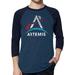 NASA Artemis Logo - Men s Raglan Baseball Word Art T-Shirt