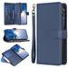 Dteck for Apple iPhone 11 Magnetic Wallet Case RFID Blocking Wallet Case for Women and Men with 9 Credit Card Holder Zipper Handbag Pocket PU Leather Protective Cover Case blue