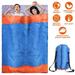 Double Sleeping Bag iMounTEK 2 Person Sleeping Bag Lightweight Waterproof Cotton Liner Adult Kids for 3 Season Camping Hiking Backpacking 83.27*57.48*3.94in