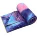 FOAUUH Yoga Towel Hot Yoga Mat Towel with Grip Dots Sweat Absorbent Non-Slip for Hot Yoga Pilates and Workout 24 x72 Purple & Blue