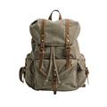 FANDARE Canvas Backpack Vintage Travel Rucksack Hiking Backpack Outdoor Daypacks Trekking Rucksack for Men Women Sport Travel Camping Mountaineer Knapsack Green