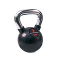 BODYPOWER 14kg Black Rubber Coated Kettlebell with Chrome Handle